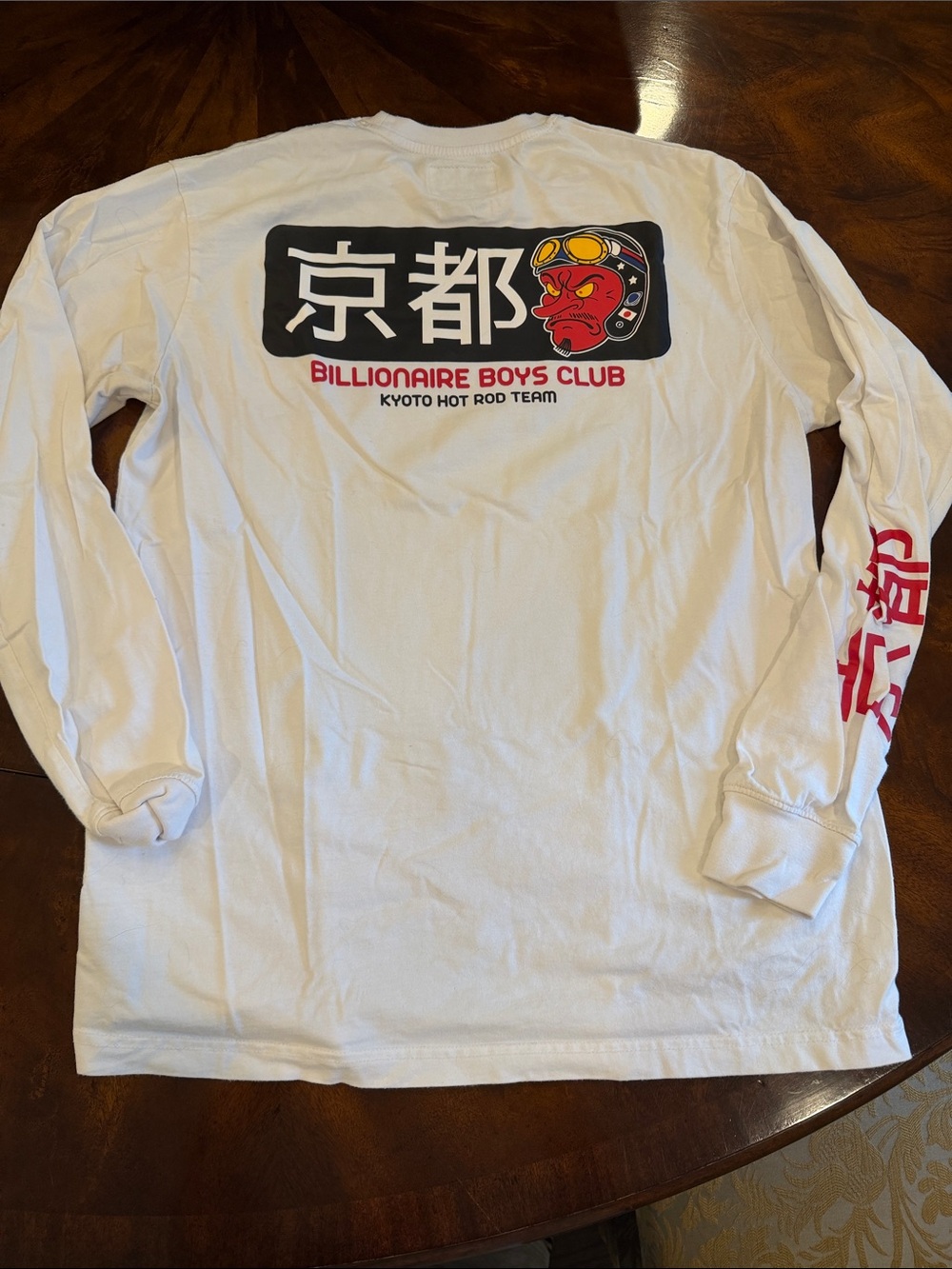 Billionaire Boys Club Kids White Kyoto Graphic Long Sleeve Tee